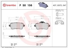 BREMBO P 50 156 PRIME LINE set placute frana,frana disc