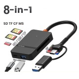 Cititor card reader cu USB 3.0 / USB-C pentru carduri de memorie micro SD / SD / Compact Flash CF / MS Pro Duo