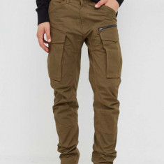 G-Star Raw pantaloni barbati, culoarea verde, cu fason cargo