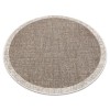 Covor sisal Floorlux cerc 20401 Cadru taupe si şampanie, cerc 160 cm