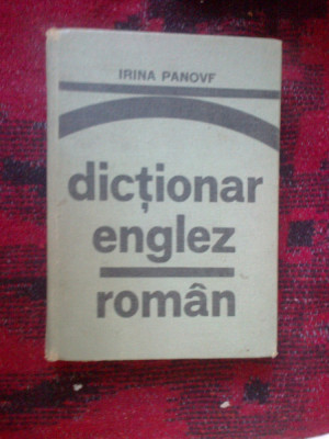 a2d Dictionar englez - roman - Irina Panovf (cartonat) foto
