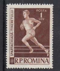 ROMANIA 1958/59 LP 466 SPARTACHIADA TINERETULUI MNH foto