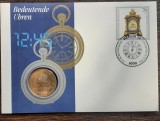 GERMANIA DEMOCRATA - FDC SI MONEDA 5 MARK 1987, 750 ANI BERLIN, ALEXANDERPLATZ