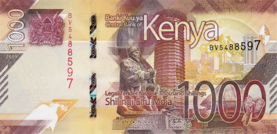 Bancnota Kenya 1.000 Shilingi 2019 - PNew UNC foto