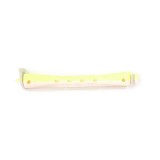 Set 12 bucati bigudiuri din plastic cu elastic pentru permanent Roz&amp;Galben 80 mm x 7 mm grosime