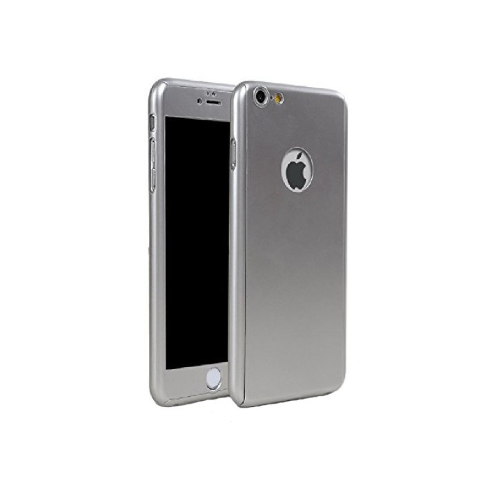 Husa Aisi Iphone 6/6S Full Cover 360, Silver + folie sticla