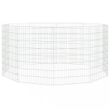 Cumpara ieftin Adapost pentru animale cu 10 panouri, 54x80 cm, fier galvanizat
