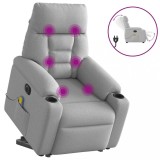 vidaXL Scaun electric pentru masaj picioare &icirc;n picioare stofa gri nor