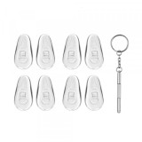 Pernute Siliconice Ochelari si Surubelnita Techsuit ST1, Set 4 bucati, Transparente