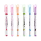 Cumpara ieftin Set 6 markere colorate, varfuri cu diverse modeluri pentru proiecte scolare, arta