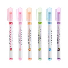 Set 6 markere colorate, varfuri cu diverse modeluri pentru proiecte scolare, arta