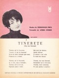 AS -TINERETE - MUZICA : TEMISTOCLE POPA, VERSURI : AUREL STORIN, PARTITURA COMPLETA