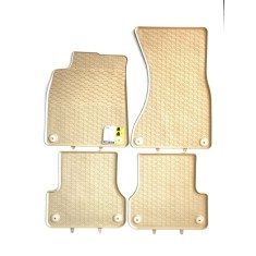 Covorașe cauciuc bej/crem Audi A6 C7/A7 sedan/kombi 2011-2018