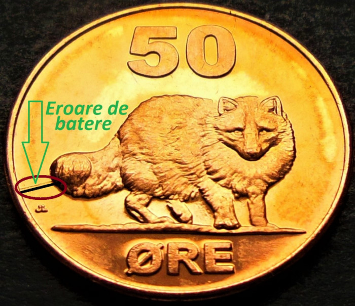 Moneda exonumia 50 ORE - GROENLANDA, anul 2010 * cod 582 = UNC EROARE MATRITA