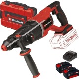 Einhell TP-HD 18/26 D Li BL PXC + Twinpack + 4514095 - Rotopercutor SDS-Plus 2.6 J valiza speciala + Set 2 acumulatori si incarcator Li-Ion 18 V 4 Ah
