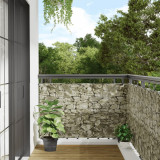 Paravan de gradina cu aspect de piatra, gri, 400x90 cm PVC GartenMobel Dekor, vidaXL