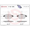 Placute frana Audi A1 (8x1, A1 Sportback (8xa; Citroen C4 Coupe (La), C4 I (Lc), C4 I Box / Liftback (Lr); Peugeot 207 (Wa , 207 Sw (Wk), 208 Box / L, BREMBO