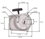 Demaror drujba compatibil Stihl MS 240, MS 260, 024, 026