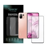 FOLIE STICLA Spacer pentru Xiaomi Mi 11 Lite 5G, grosime 0.3mm, acoperire totala ecran, strat special anti-ulei si anti-amprenta, Tempered Glass, stic