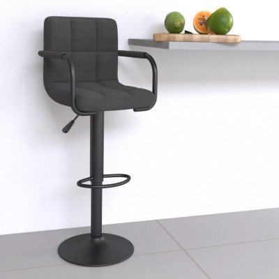 Scaun de bar, gri &amp;icirc;nchis, material textil foto
