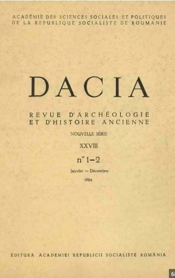 Dacia Revue D&#039;Acheologie et D&#039;Histoire Ancienne XXVII Nr. 1-2 Janvier-Decembre 1983