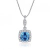 Colier din argint Piatra Albastra Arg110C, Argintboutique