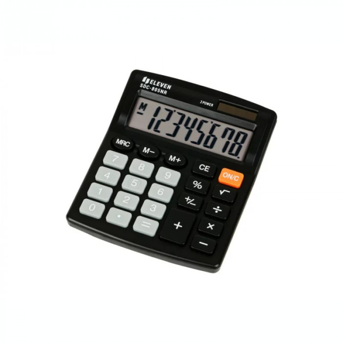 Calculator de birou 8 digiți 120 x 105 x 21 mm Eleven SDC-805NR