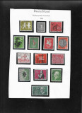 Germania 1958 foaie album cu 14 timbre, Stampilat