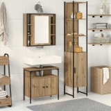 Cumpara ieftin Set de mobilier pentru baie 3 buc. Stejar Artizanal