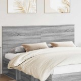vidaXL Tăblie cap cu headboard Gri Sonoma 180 cm Lemn compozit 887611