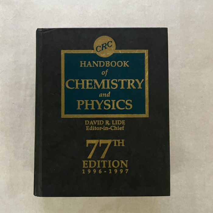 David R. Lide - CRC Handbook of Chemistry and Physics
