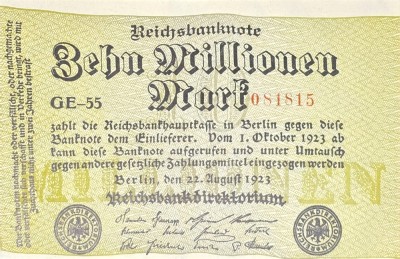 10 Millionen Mark 1923 UNC foto