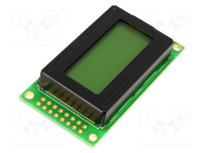 Afișaj LCD alfanumeric STN Positive 8x2 galben DISPLAY ELEKTRONIK foto