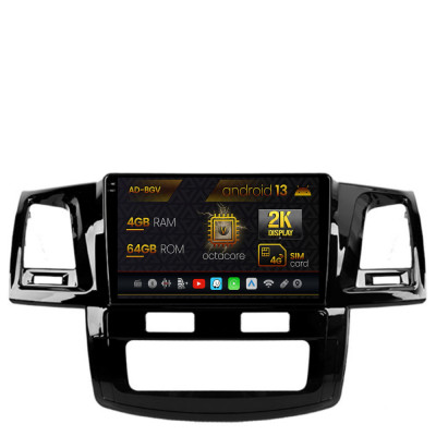 Navigatie Toyota Hilux (2008-2014), Android 13, V-Octacore 4GB RAM + 64GB ROM, 9.5 Inch - AD-BGV9004+AD-BGRKIT081 foto