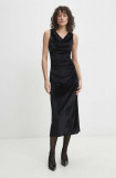 Answear Lab rochie de catifea culoarea negru, maxi, mulata
