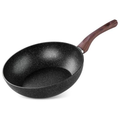 Tigaie tip Wok cu maner de lemn, 28 cm, Magic Home foto