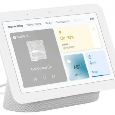 Boxa inteligenta Google Nest Hub 2, ecran 7inch, Bluetooth, WiFi, Control vocal, Asistenta vocala (Alb)