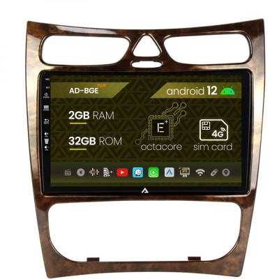 Navigatie Mercedes Benz CLK W209 (2000-2005), Android 12, E-Octacore 2GB RAM + 32GB ROM, 9 Inch - AD-BGE9002+AD-BGRKIT416V4 foto