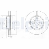 Set discuri frana fata DELPHI, Toyota Yaris P9/P13, 2005-, Fata; Tara productie vehicul : Franta; puntea fata