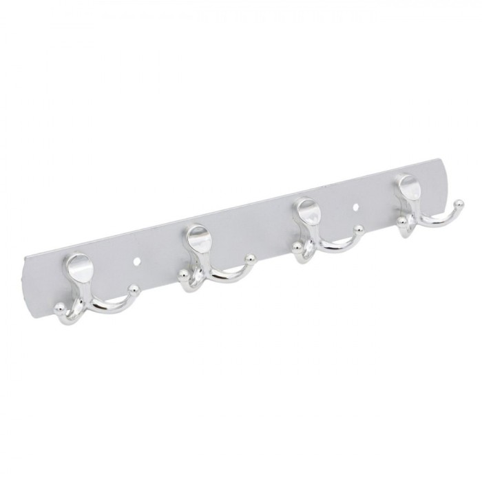 Cuier Metalic, 8 C&acirc;rlige, Montare cu șurub, Dimensiuni 31x4cm, Capacitate 5kg
