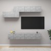 VidaXL Set dulap TV, 7 piese, gri beton, PAL