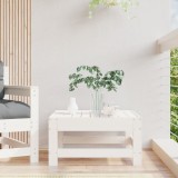 Taburet de grădină, alb, lemn masiv de pin