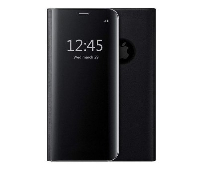 Husa Telefon Flip Book Clear View iPhone SE 2 2020 Black foto
