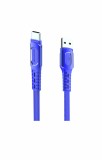 Cablu incarcare telefon USB Type C 5A Konfulon DC30 albastru