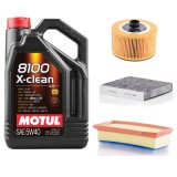 Cumpara ieftin Pachet Revizie Carbon Ulei Motul 8100 X-clean 5W40 + Filtre Mann pentru Dacia Logan II MCV II 0.9 TCE