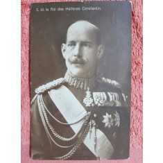 Fotografie tip carte postala, Regele Constantin al Greciei