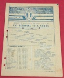 Program meci fotbal PETROLUL PLOIESTI - FC ARGES PITESTI (18.02.1984)