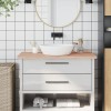 VidaXL Blat de baie, 100x60x2,5 cm, lemn masiv de fag 355991