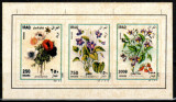 Irak Iraq 2007, Mi #1734-1736**, flori, autoadezive Folienblatt, MNH, cota 11 &euro;!, Flora, Nestampilat