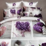 Lenjerie de pat digital print 3d (liliac 2)